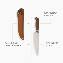 Barebones Wilderness Chef Knife With Sheath -Eds Plant Shop wilderness chef knife with sheath 659945