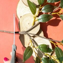 Winter Wood Slice Wreath Kit -Eds Plant Shop winter wood slice wreath kit 410704