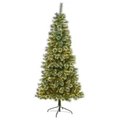 7-ft Wisconsin Slim Snow Tip Pine Tree – Elegance Made Simple