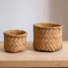 Woven Bamboo Styled Basket - Concrete - Various Sizes