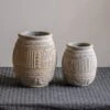 Yukun Tribal Design Stoneware Planter - Various Sizes -Eds Plant Shop yukun tribal design stoneware planter various sizes 432677